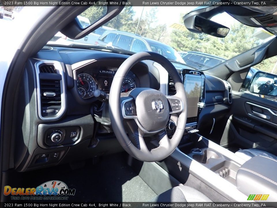 2023 Ram 1500 Big Horn Night Edition Crew Cab 4x4 Bright White / Black Photo #22