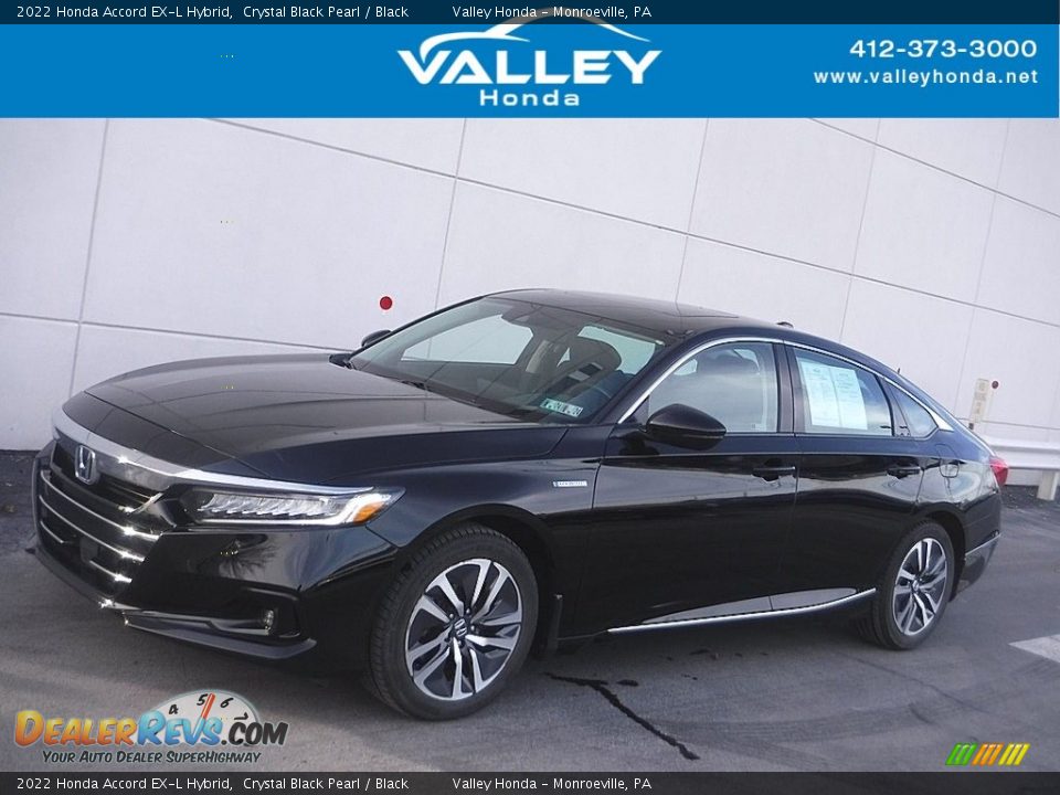 2022 Honda Accord EX-L Hybrid Crystal Black Pearl / Black Photo #1