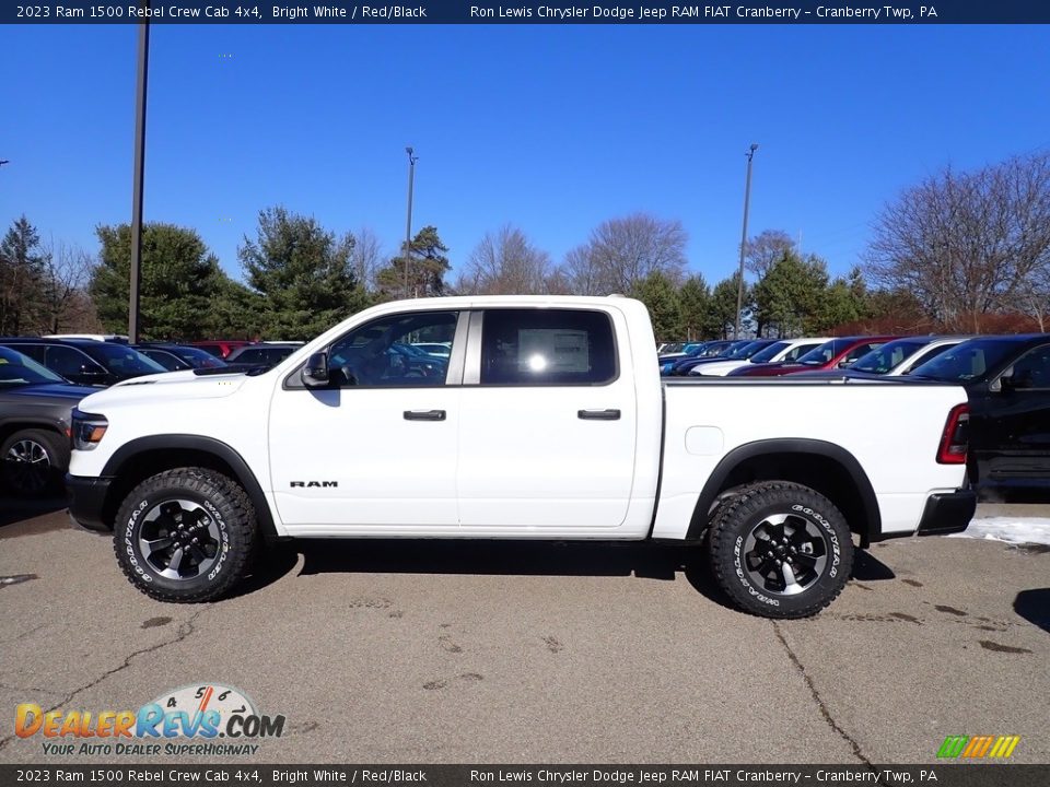 Bright White 2023 Ram 1500 Rebel Crew Cab 4x4 Photo #2