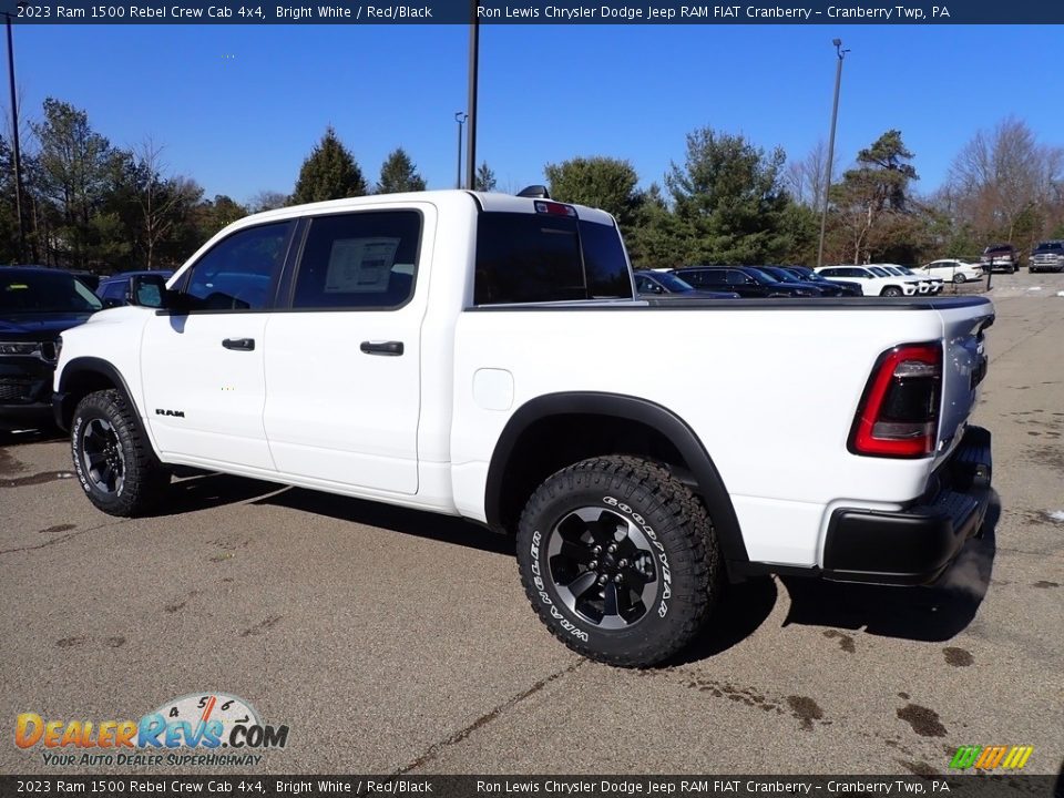 2023 Ram 1500 Rebel Crew Cab 4x4 Bright White / Red/Black Photo #3