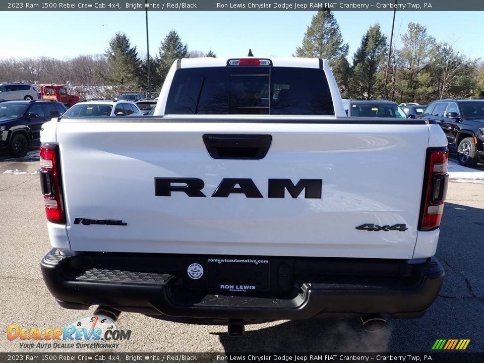 2023 Ram 1500 Rebel Crew Cab 4x4 Bright White / Red/Black Photo #4