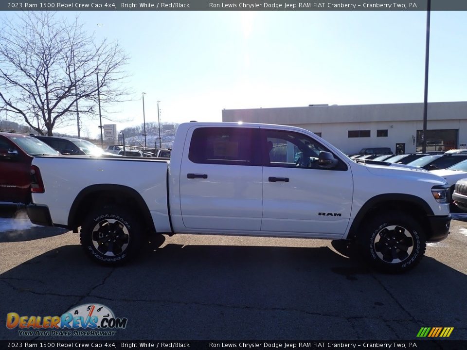 2023 Ram 1500 Rebel Crew Cab 4x4 Bright White / Red/Black Photo #6