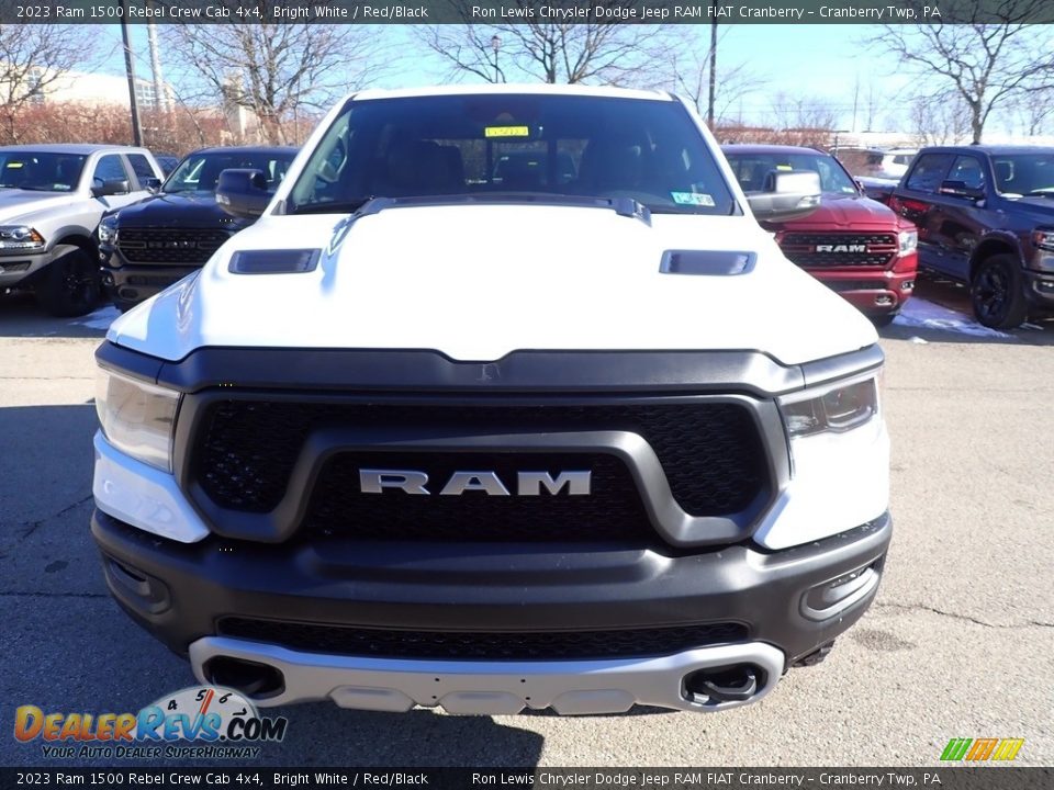 2023 Ram 1500 Rebel Crew Cab 4x4 Bright White / Red/Black Photo #8