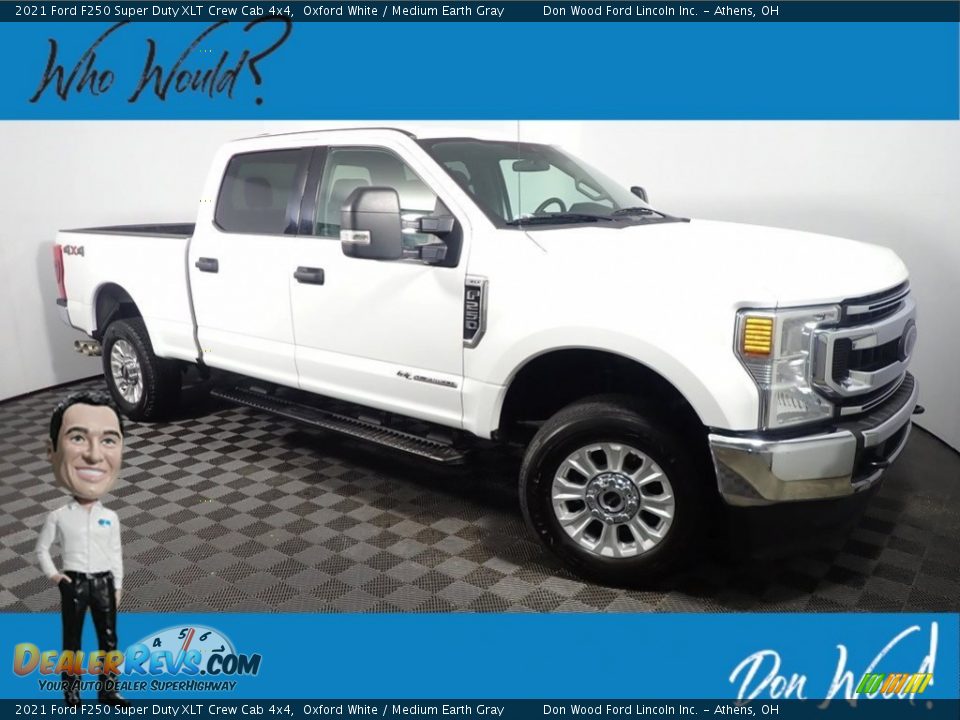 2021 Ford F250 Super Duty XLT Crew Cab 4x4 Oxford White / Medium Earth Gray Photo #1
