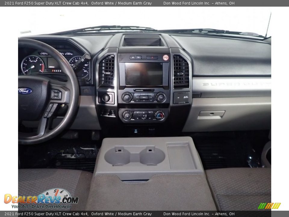 2021 Ford F250 Super Duty XLT Crew Cab 4x4 Oxford White / Medium Earth Gray Photo #12