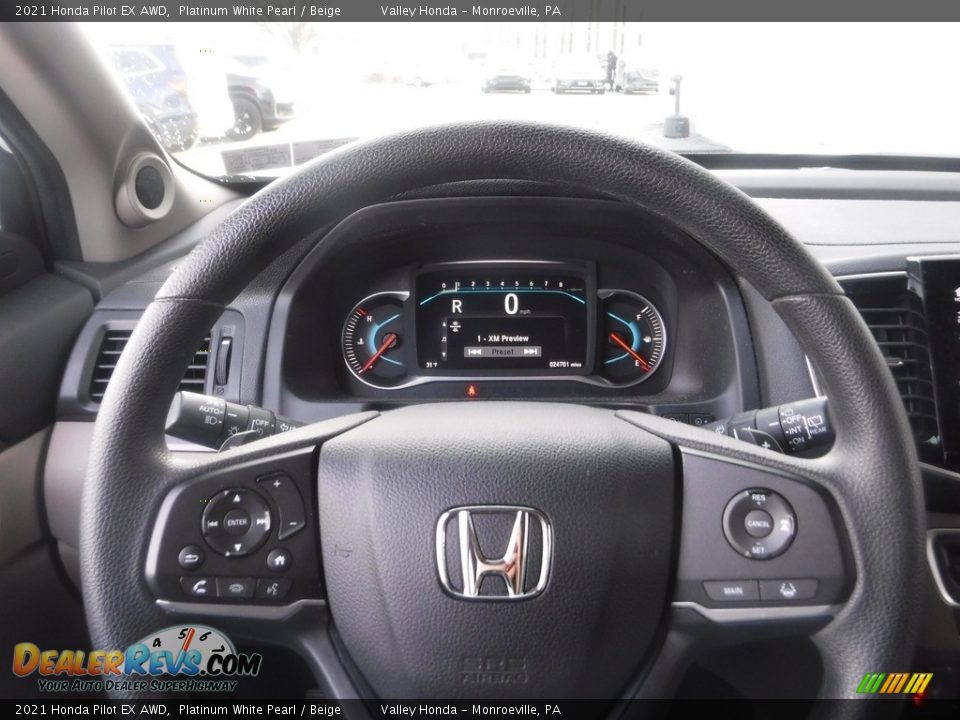 2021 Honda Pilot EX AWD Steering Wheel Photo #21
