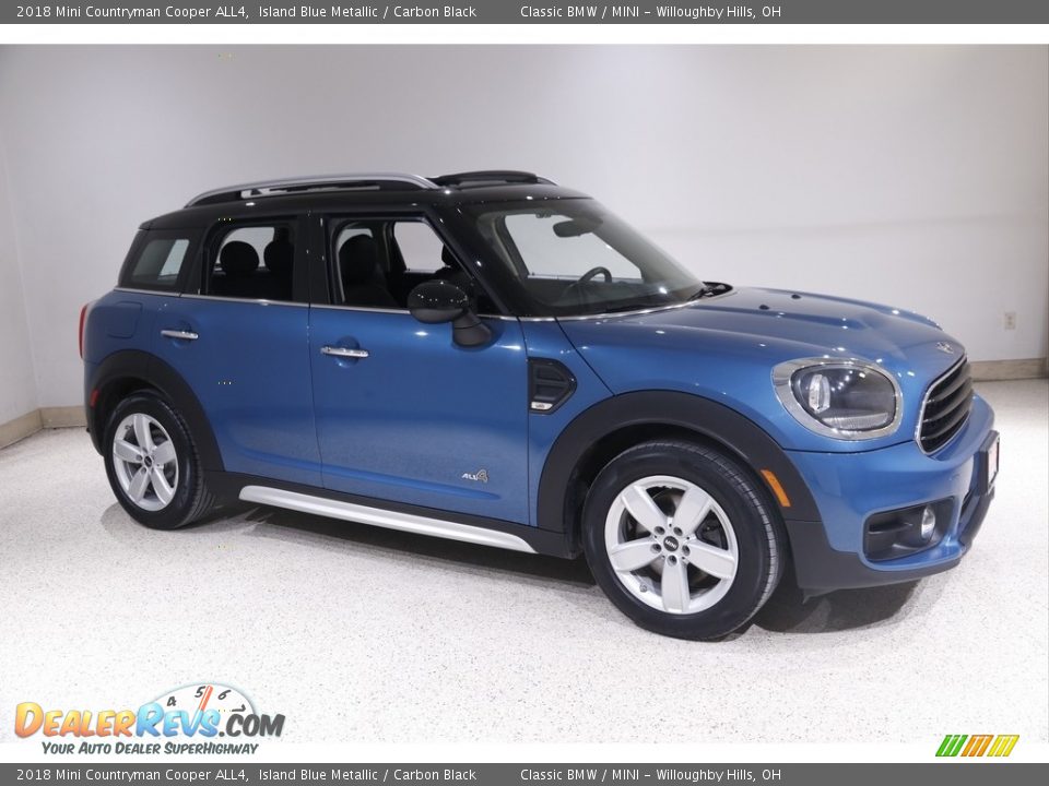 2018 Mini Countryman Cooper ALL4 Island Blue Metallic / Carbon Black Photo #1