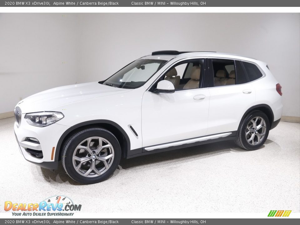 2020 BMW X3 xDrive30i Alpine White / Canberra Beige/Black Photo #3