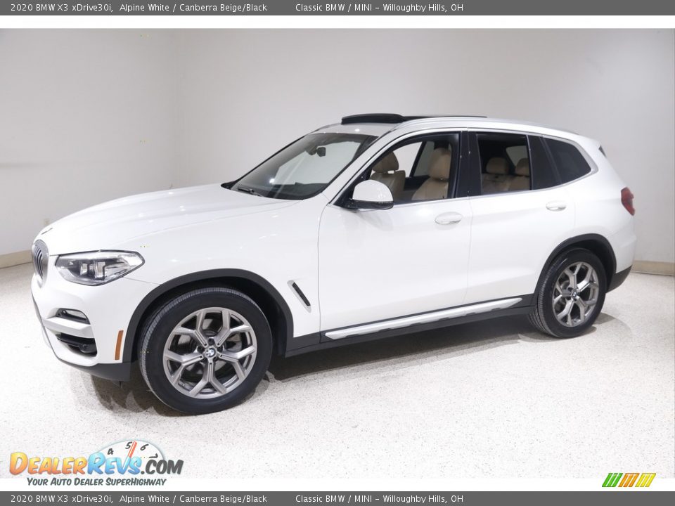 2020 BMW X3 xDrive30i Alpine White / Canberra Beige/Black Photo #3