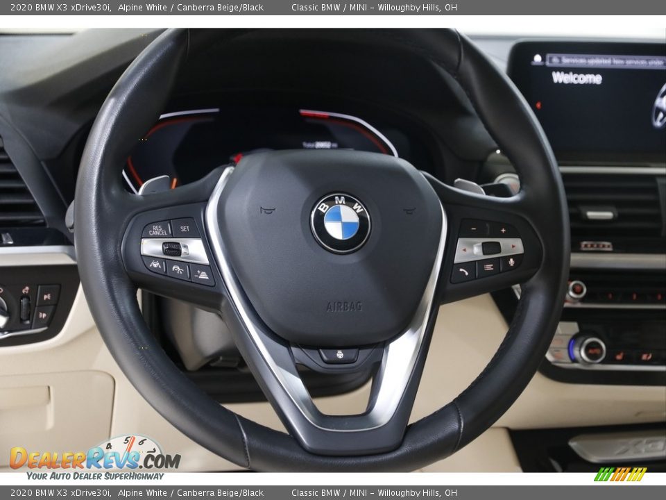 2020 BMW X3 xDrive30i Alpine White / Canberra Beige/Black Photo #7