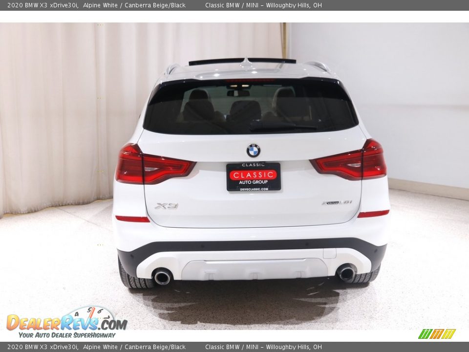 2020 BMW X3 xDrive30i Alpine White / Canberra Beige/Black Photo #22