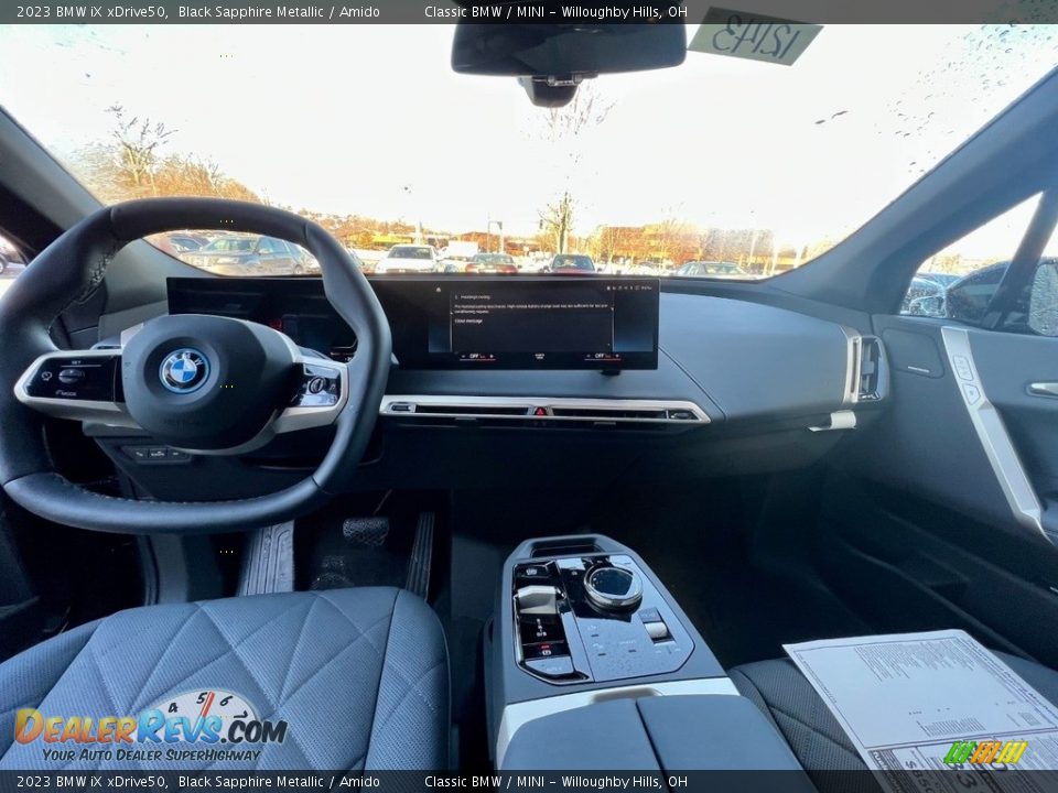 2023 BMW iX xDrive50 Black Sapphire Metallic / Amido Photo #8