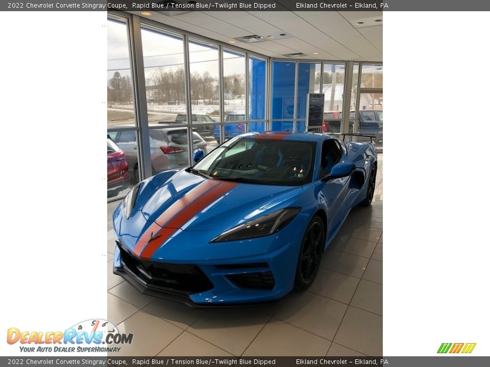 2022 Chevrolet Corvette Stingray Coupe Rapid Blue / Tension Blue/­Twilight Blue Dipped Photo #1