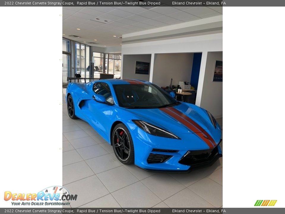 2022 Chevrolet Corvette Stingray Coupe Rapid Blue / Tension Blue/­Twilight Blue Dipped Photo #3