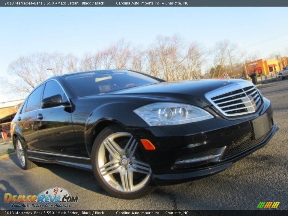 2013 Mercedes-Benz S 550 4Matic Sedan Black / Black Photo #1