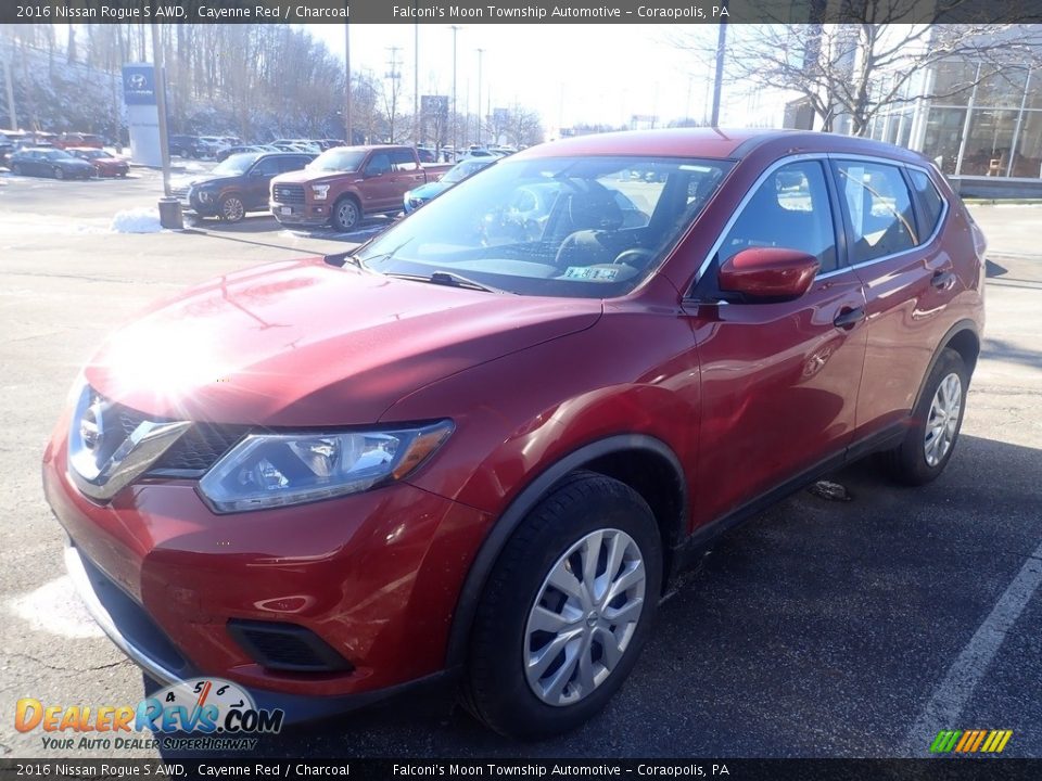 2016 Nissan Rogue S AWD Cayenne Red / Charcoal Photo #1
