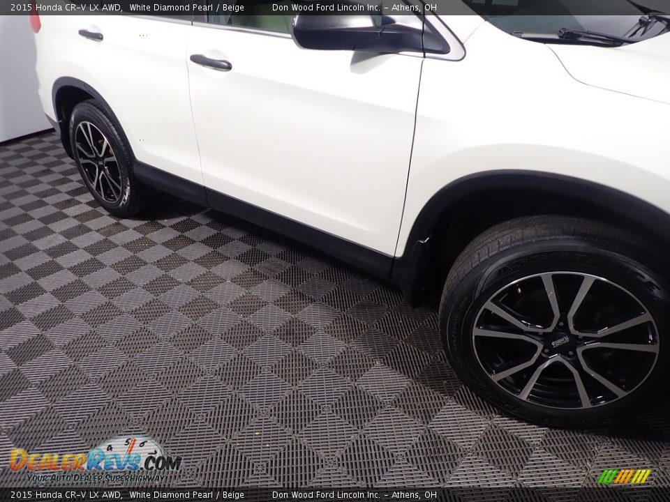 2015 Honda CR-V LX AWD White Diamond Pearl / Beige Photo #4