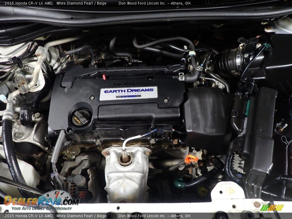 2015 Honda CR-V LX AWD White Diamond Pearl / Beige Photo #7