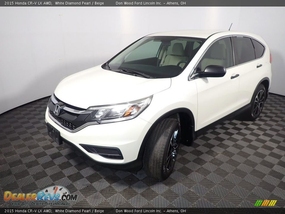 2015 Honda CR-V LX AWD White Diamond Pearl / Beige Photo #9