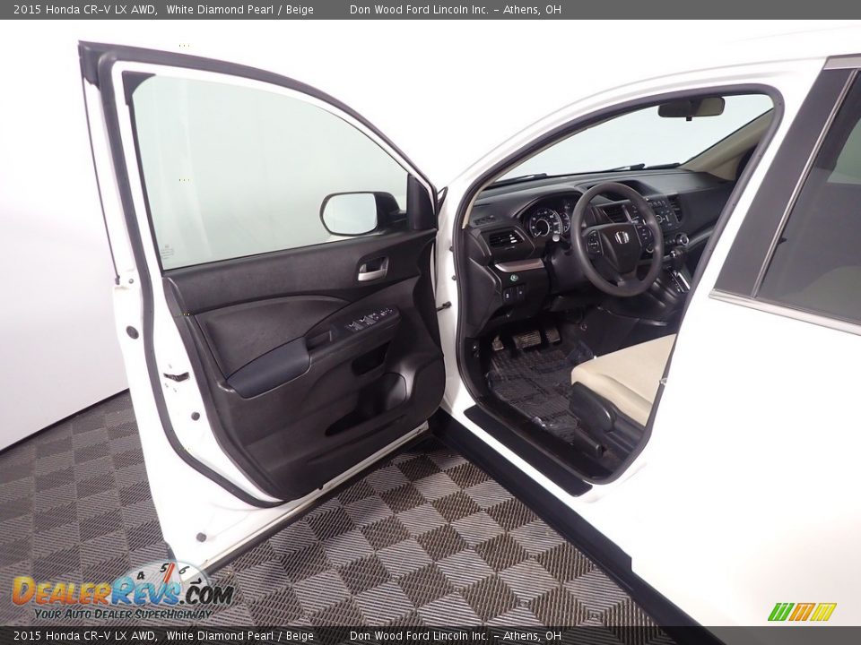 2015 Honda CR-V LX AWD White Diamond Pearl / Beige Photo #18