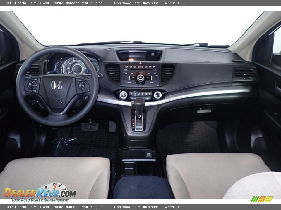 2015 Honda CR-V LX AWD White Diamond Pearl / Beige Photo #22