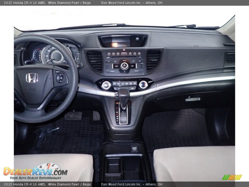 2015 Honda CR-V LX AWD White Diamond Pearl / Beige Photo #23