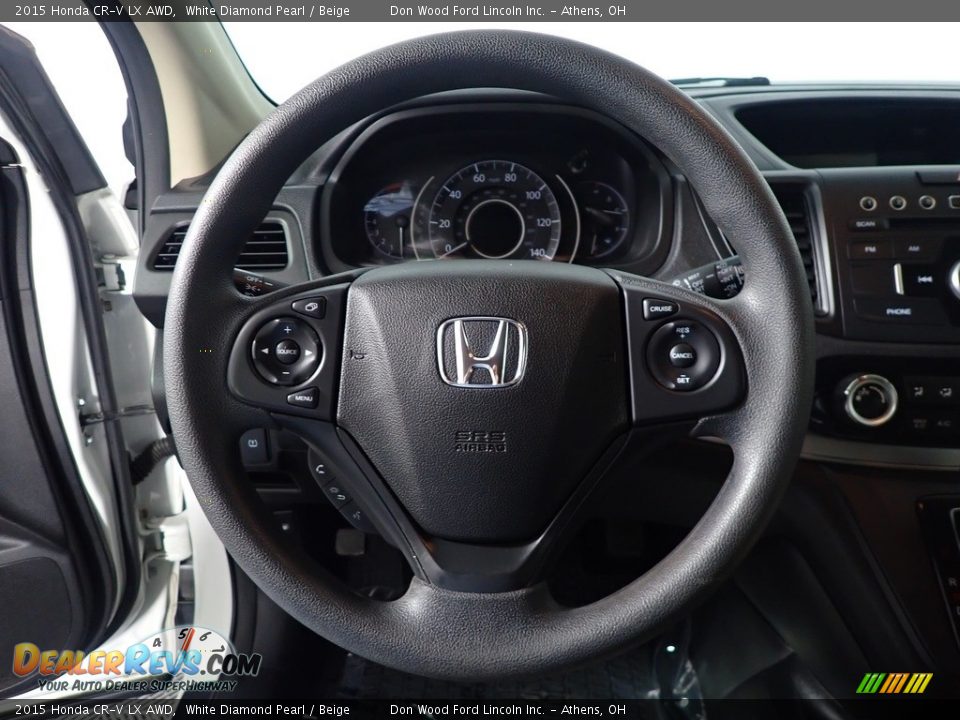 2015 Honda CR-V LX AWD White Diamond Pearl / Beige Photo #25