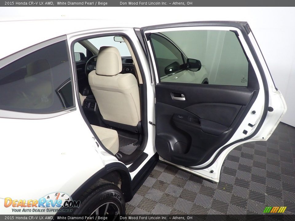 2015 Honda CR-V LX AWD White Diamond Pearl / Beige Photo #34