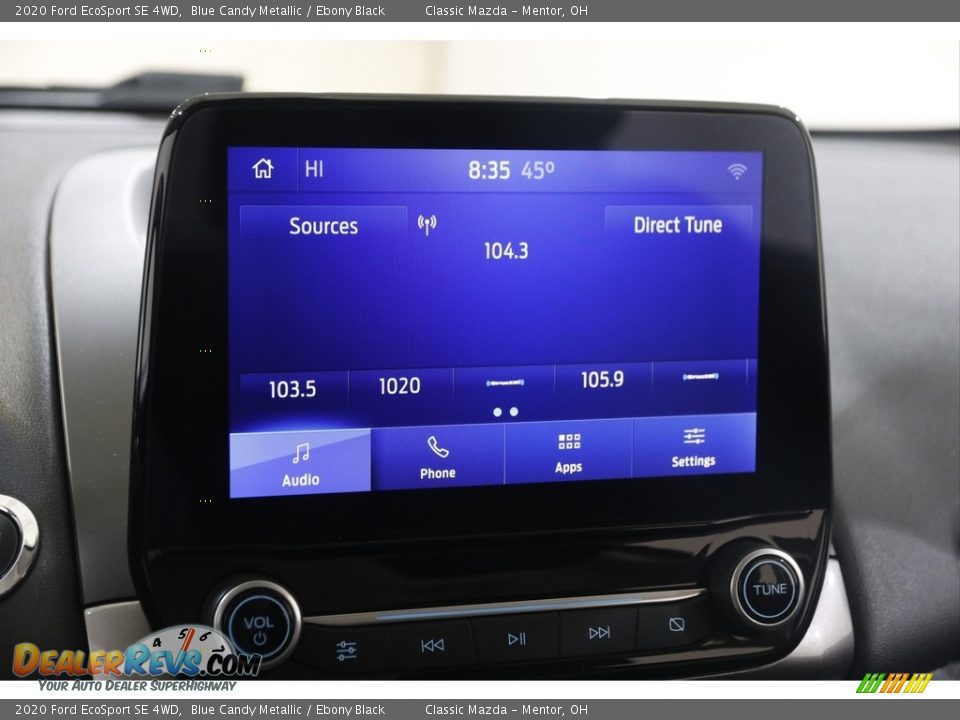 2020 Ford EcoSport SE 4WD Blue Candy Metallic / Ebony Black Photo #10