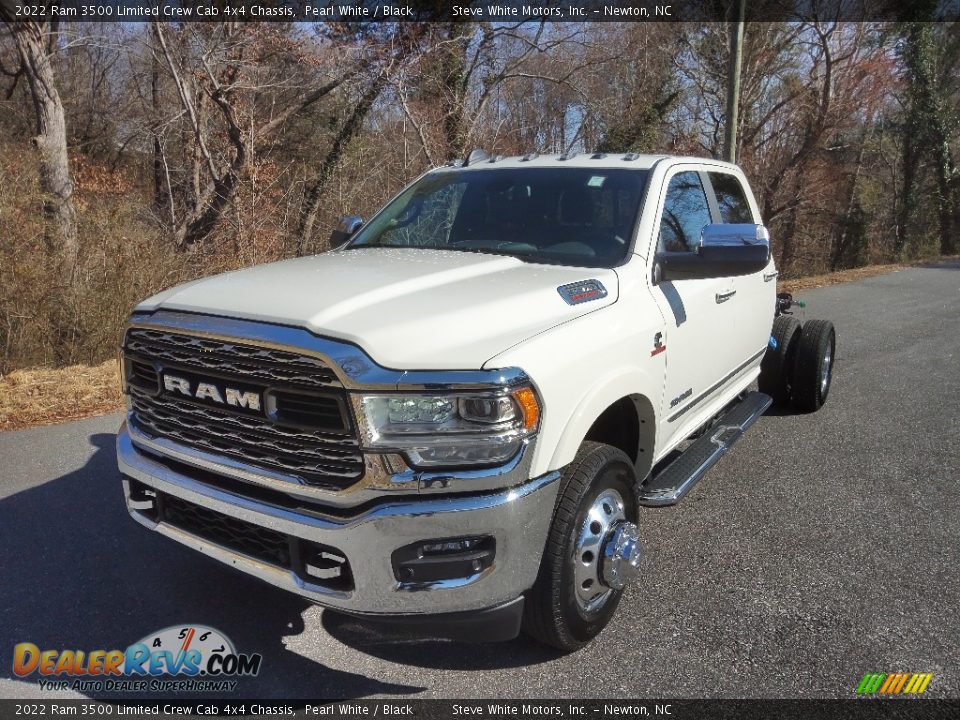 2022 Ram 3500 Limited Crew Cab 4x4 Chassis Pearl White / Black Photo #2