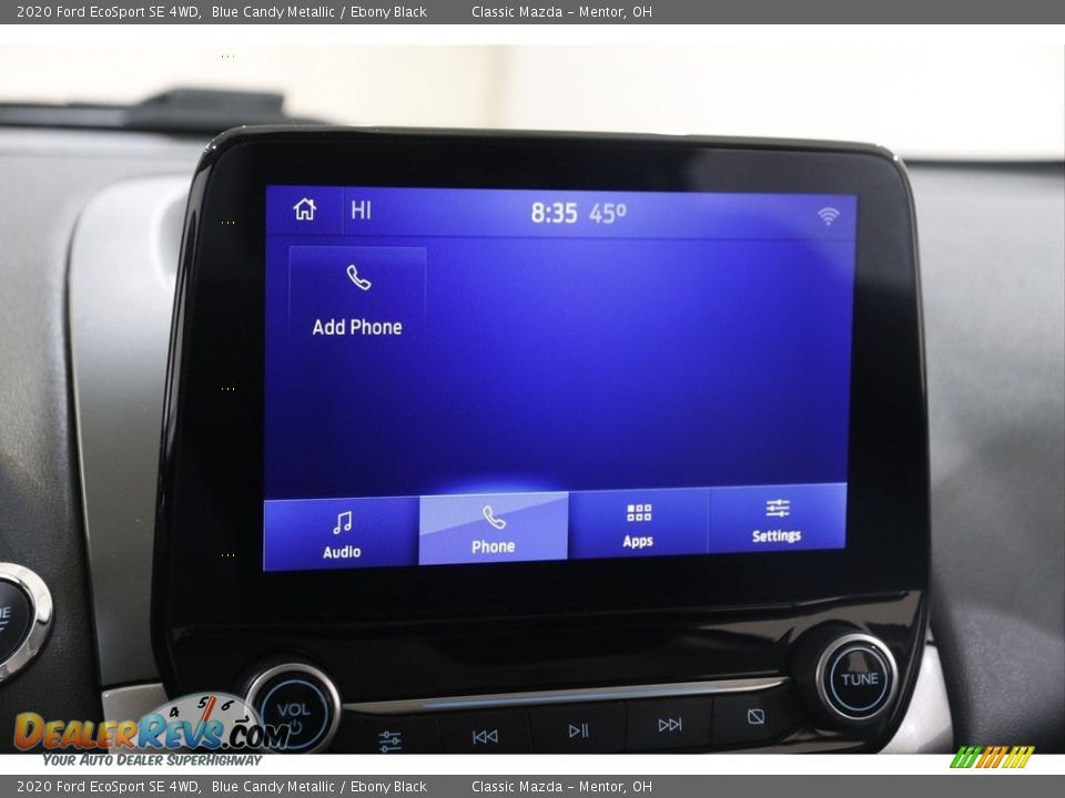 2020 Ford EcoSport SE 4WD Blue Candy Metallic / Ebony Black Photo #11