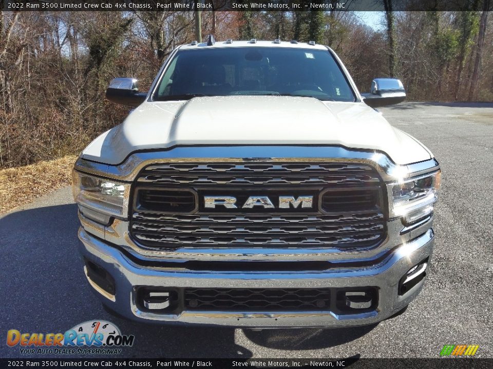 2022 Ram 3500 Limited Crew Cab 4x4 Chassis Pearl White / Black Photo #3