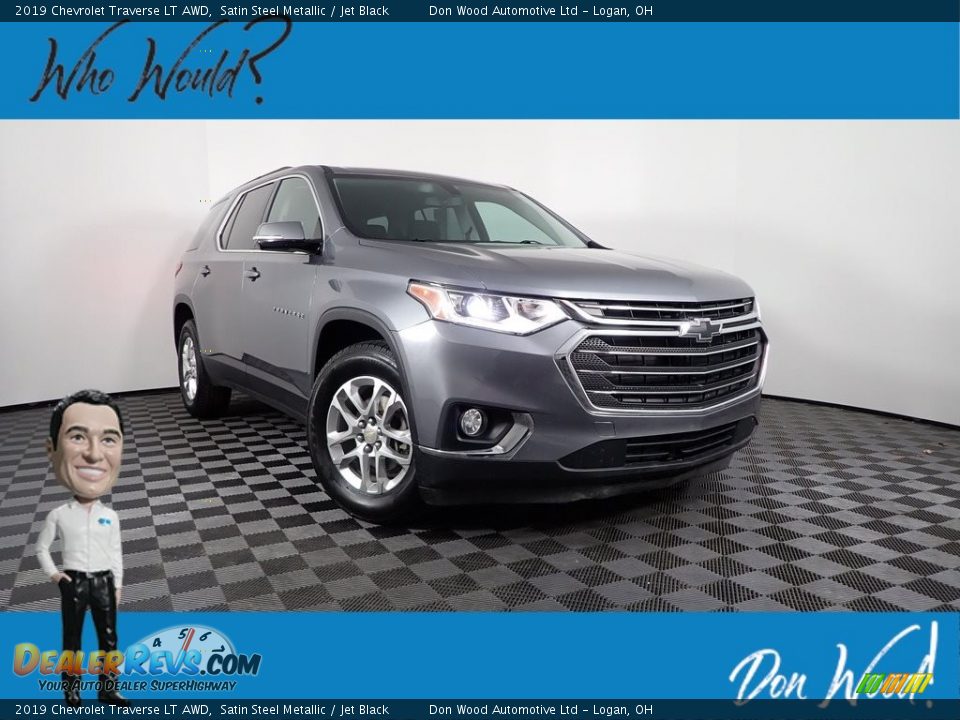 2019 Chevrolet Traverse LT AWD Satin Steel Metallic / Jet Black Photo #1