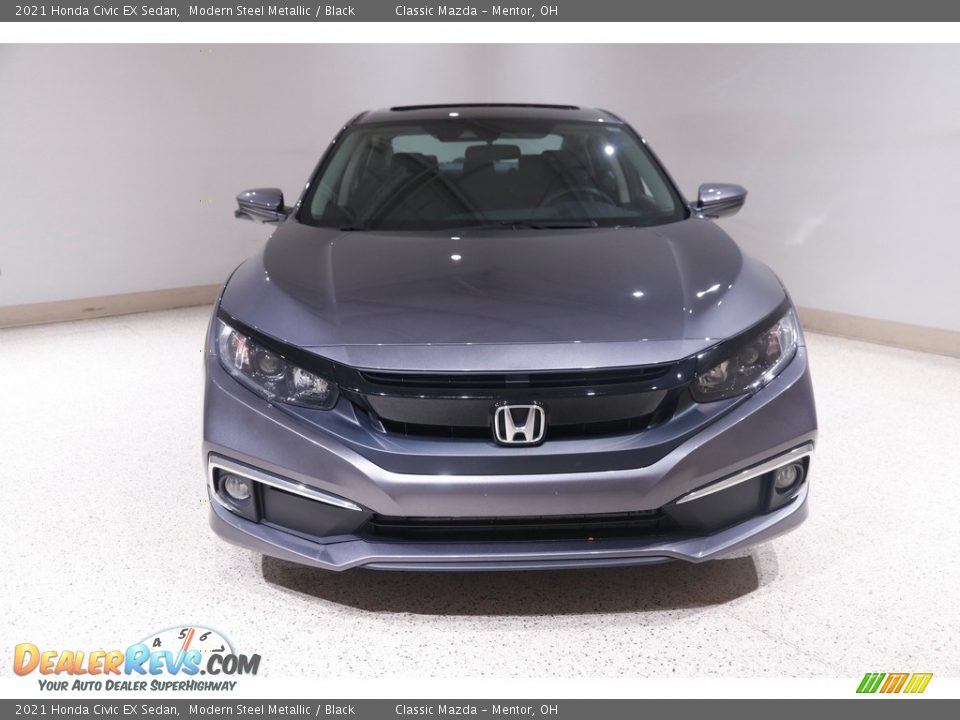 2021 Honda Civic EX Sedan Modern Steel Metallic / Black Photo #2