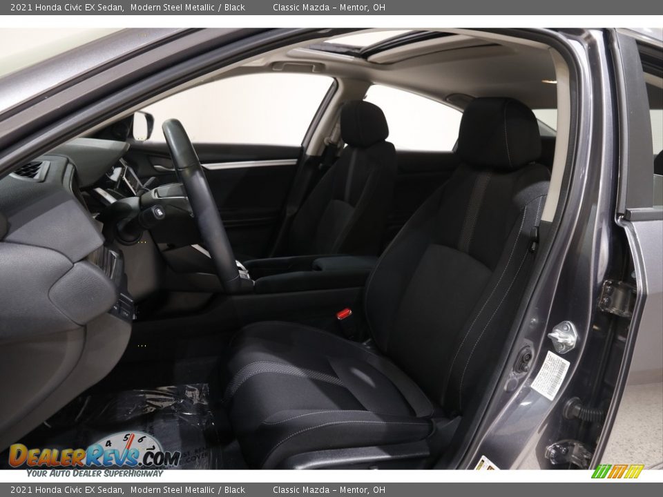 2021 Honda Civic EX Sedan Modern Steel Metallic / Black Photo #5