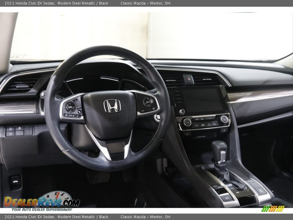 2021 Honda Civic EX Sedan Modern Steel Metallic / Black Photo #6