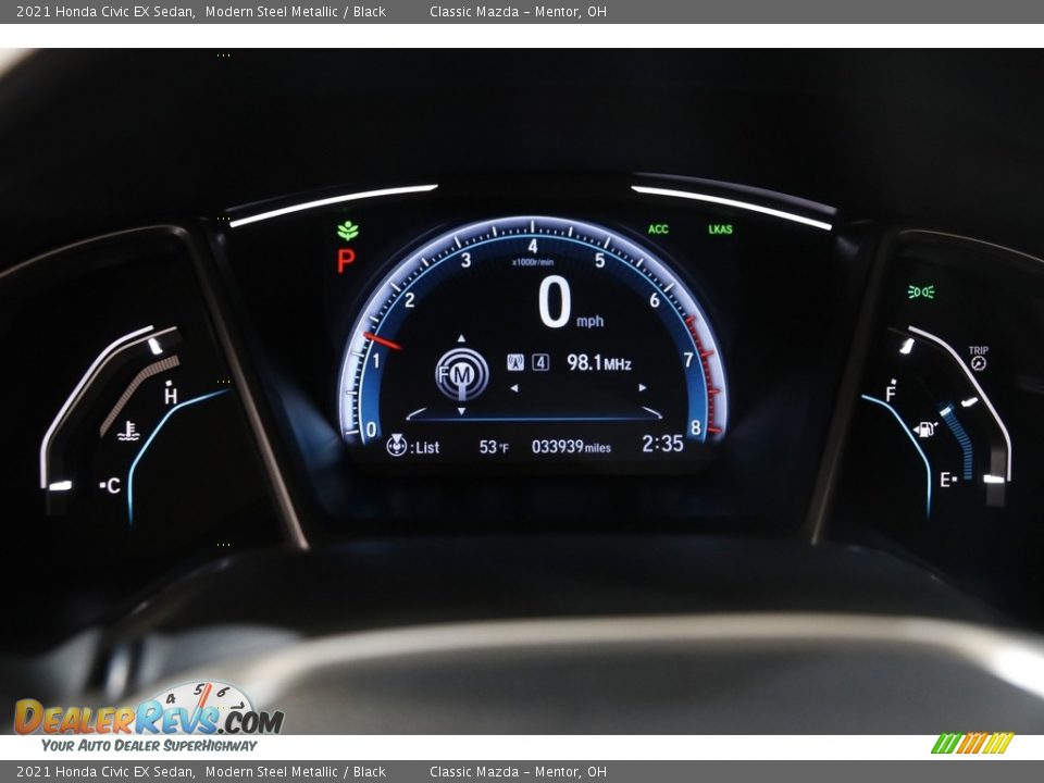 2021 Honda Civic EX Sedan Modern Steel Metallic / Black Photo #8