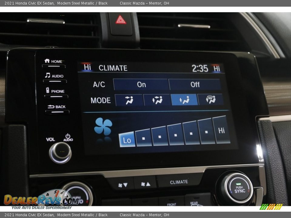 2021 Honda Civic EX Sedan Modern Steel Metallic / Black Photo #12