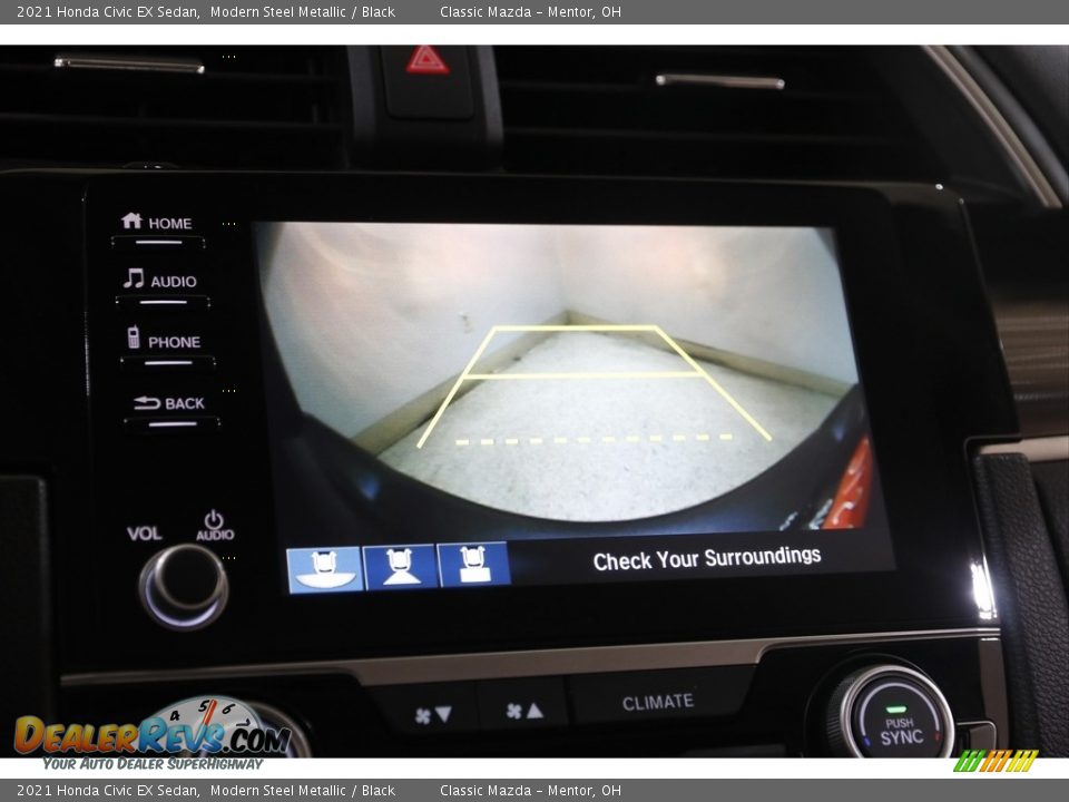 2021 Honda Civic EX Sedan Modern Steel Metallic / Black Photo #13