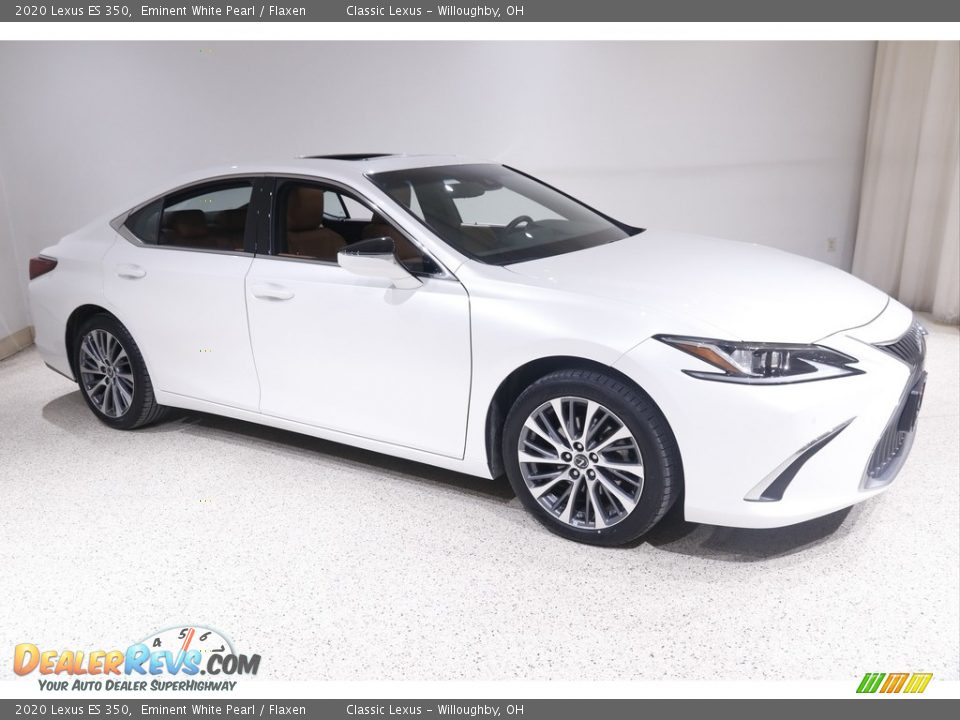 2020 Lexus ES 350 Eminent White Pearl / Flaxen Photo #1