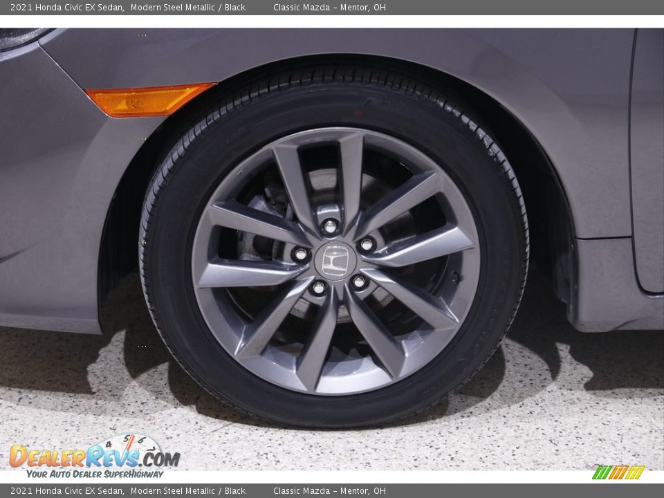 2021 Honda Civic EX Sedan Modern Steel Metallic / Black Photo #21