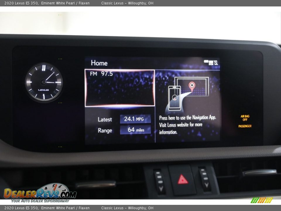 2020 Lexus ES 350 Eminent White Pearl / Flaxen Photo #10