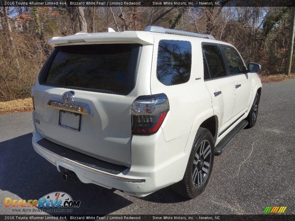 2016 Toyota 4Runner Limited 4x4 Blizzard White Pearl / Limited Redwood Photo #7