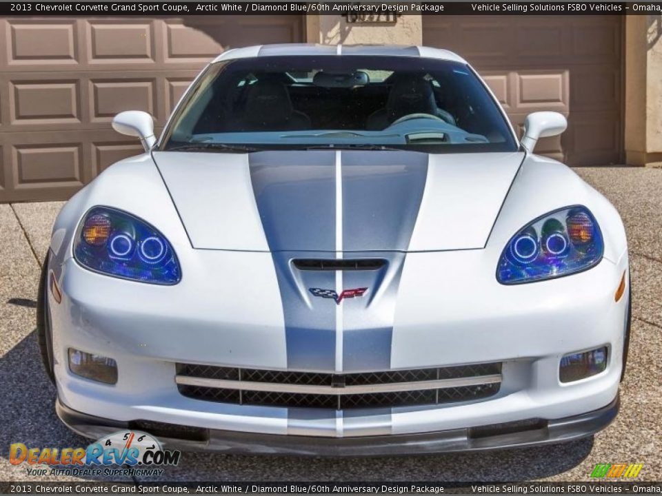 2013 Chevrolet Corvette Grand Sport Coupe Arctic White / Diamond Blue/60th Anniversary Design Package Photo #1