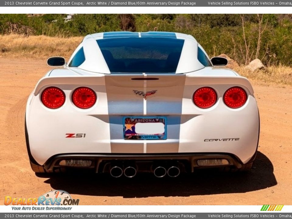 2013 Chevrolet Corvette Grand Sport Coupe Arctic White / Diamond Blue/60th Anniversary Design Package Photo #2