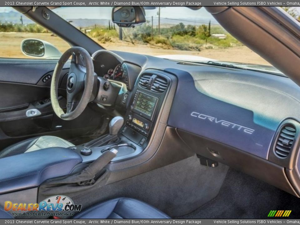 2013 Chevrolet Corvette Grand Sport Coupe Arctic White / Diamond Blue/60th Anniversary Design Package Photo #6