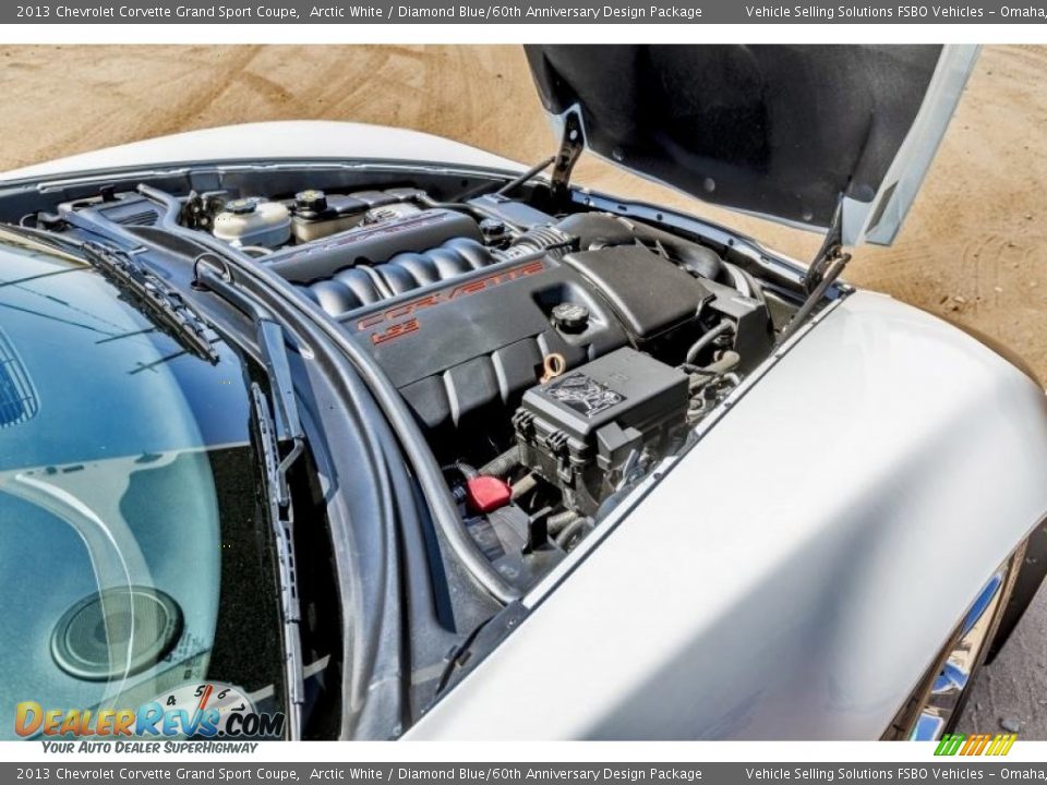 2013 Chevrolet Corvette Grand Sport Coupe Arctic White / Diamond Blue/60th Anniversary Design Package Photo #8