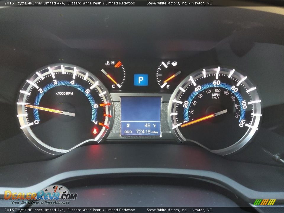 2016 Toyota 4Runner Limited 4x4 Gauges Photo #20