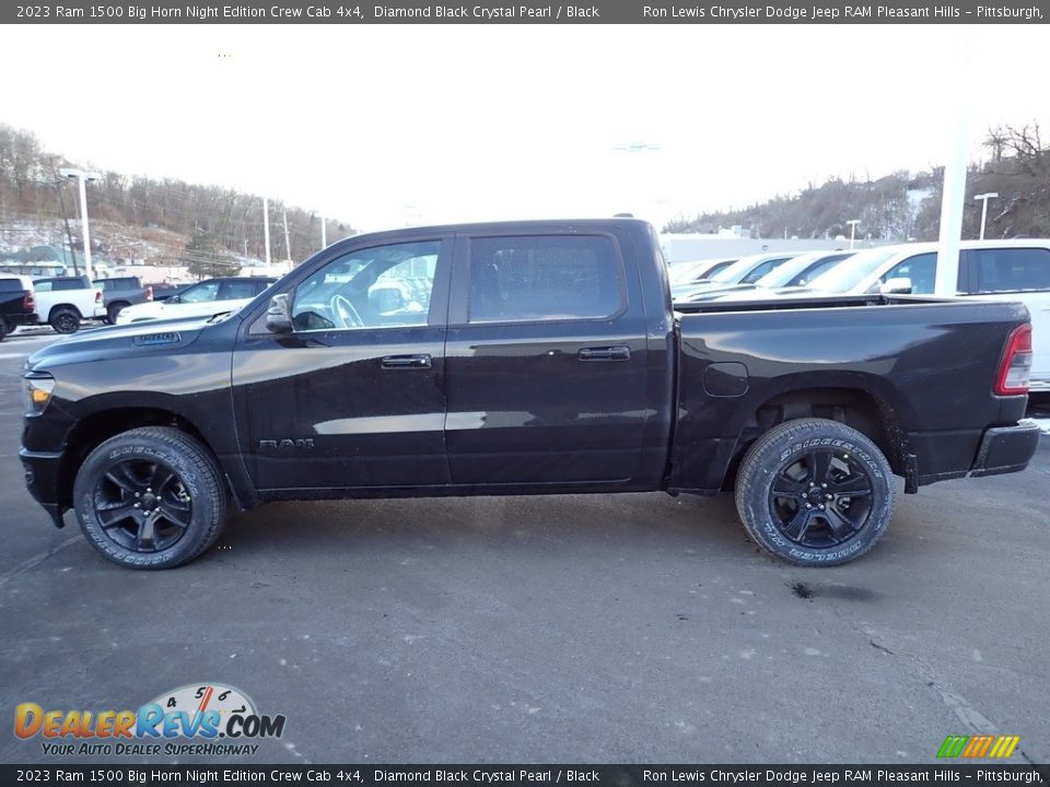 2023 Ram 1500 Big Horn Night Edition Crew Cab 4x4 Diamond Black Crystal Pearl / Black Photo #2