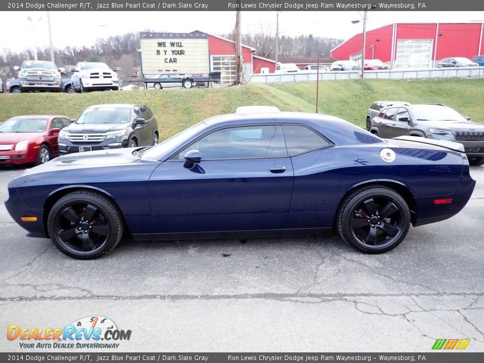 2014 Dodge Challenger R/T Jazz Blue Pearl Coat / Dark Slate Gray Photo #2